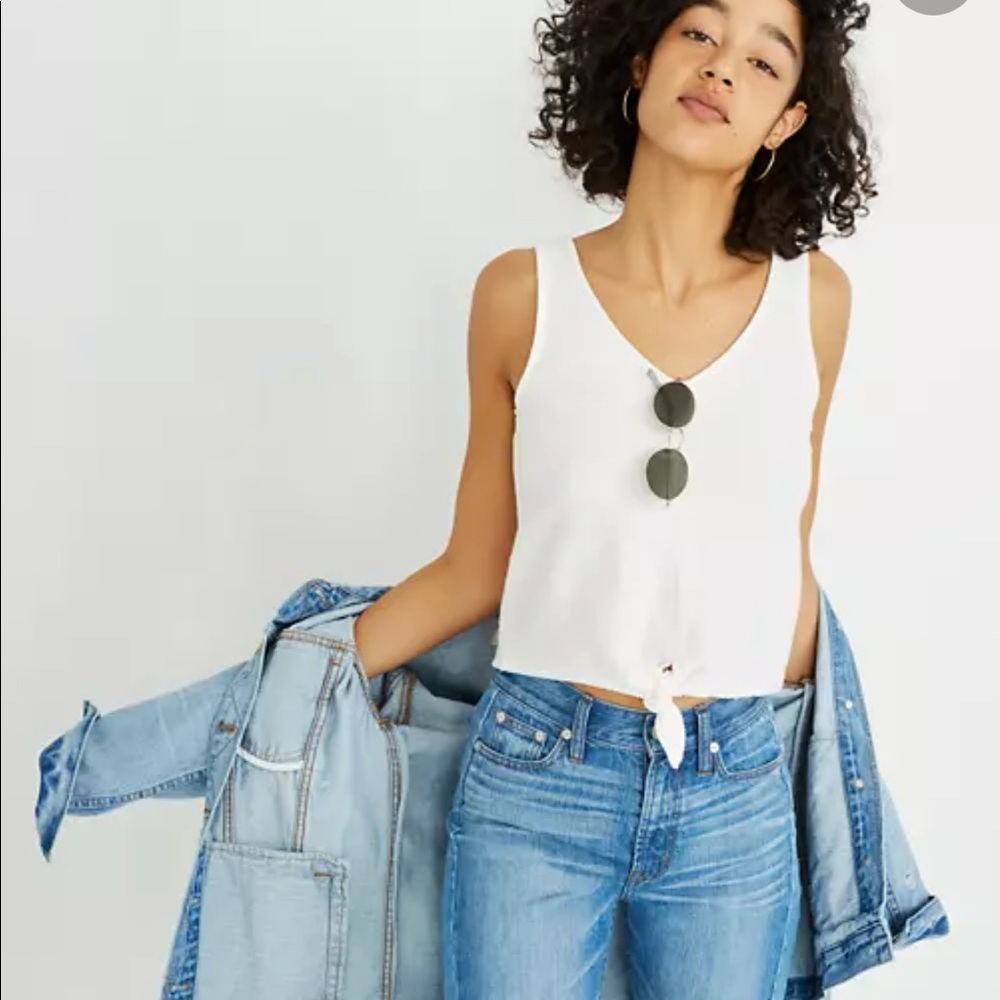 Madewell tie v-neck tank